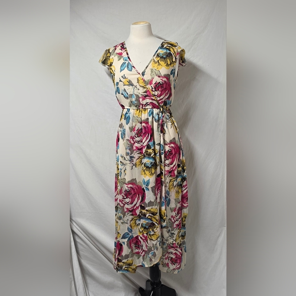 Band Of Gypsies Floral V-Neck Maxi Dress XS
